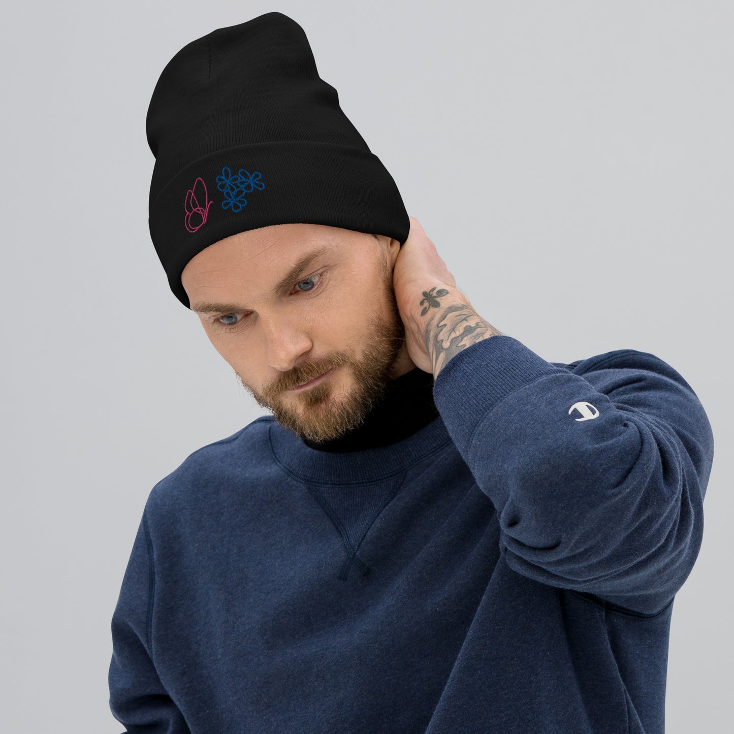 Butterfly Embroidered Beanie (NS042)
