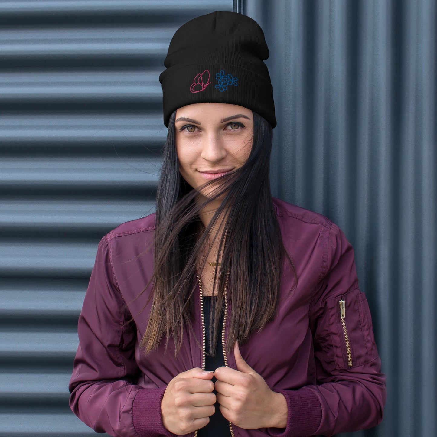 Butterfly Embroidered Beanie (NS042)