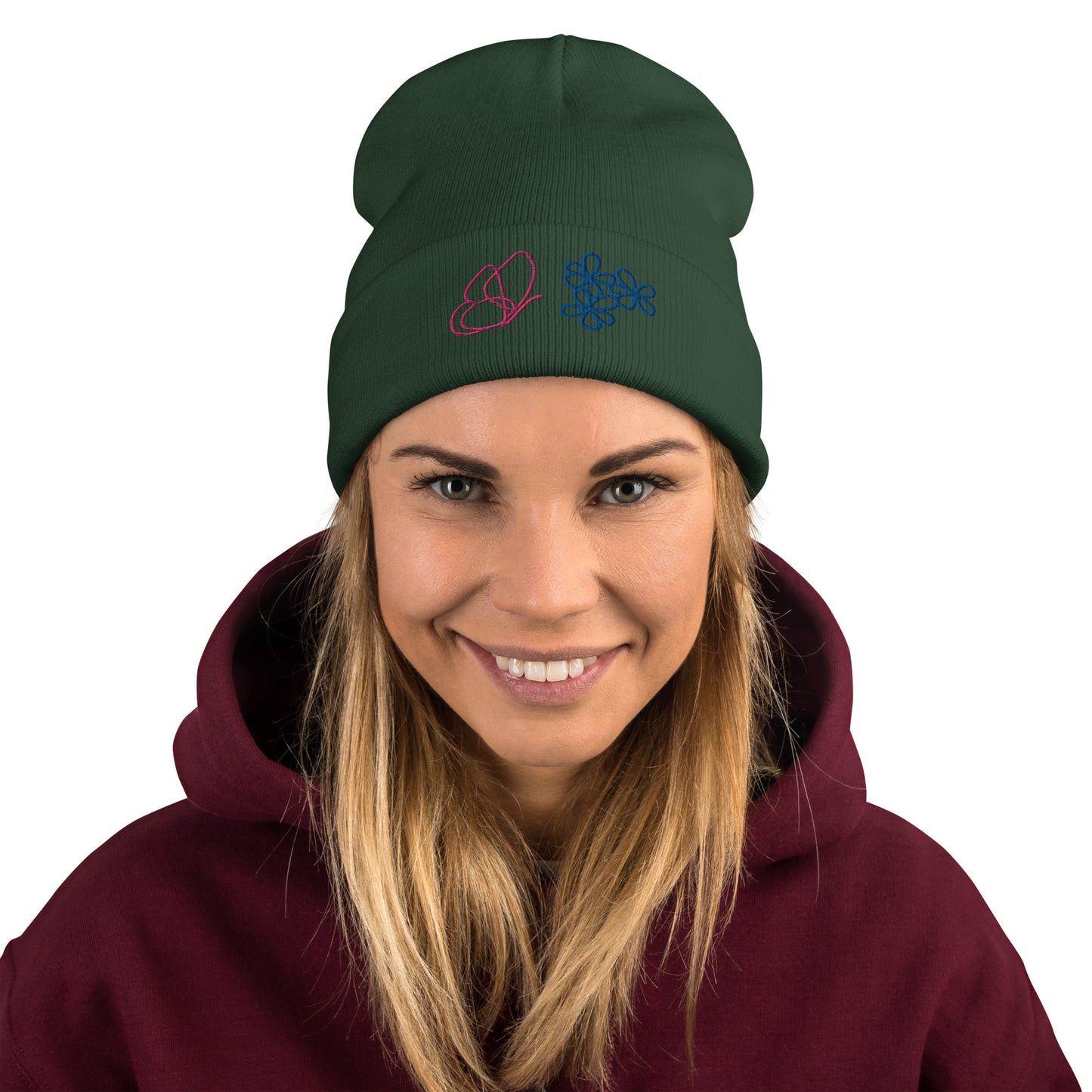 Butterfly Embroidered Beanie (NS042)