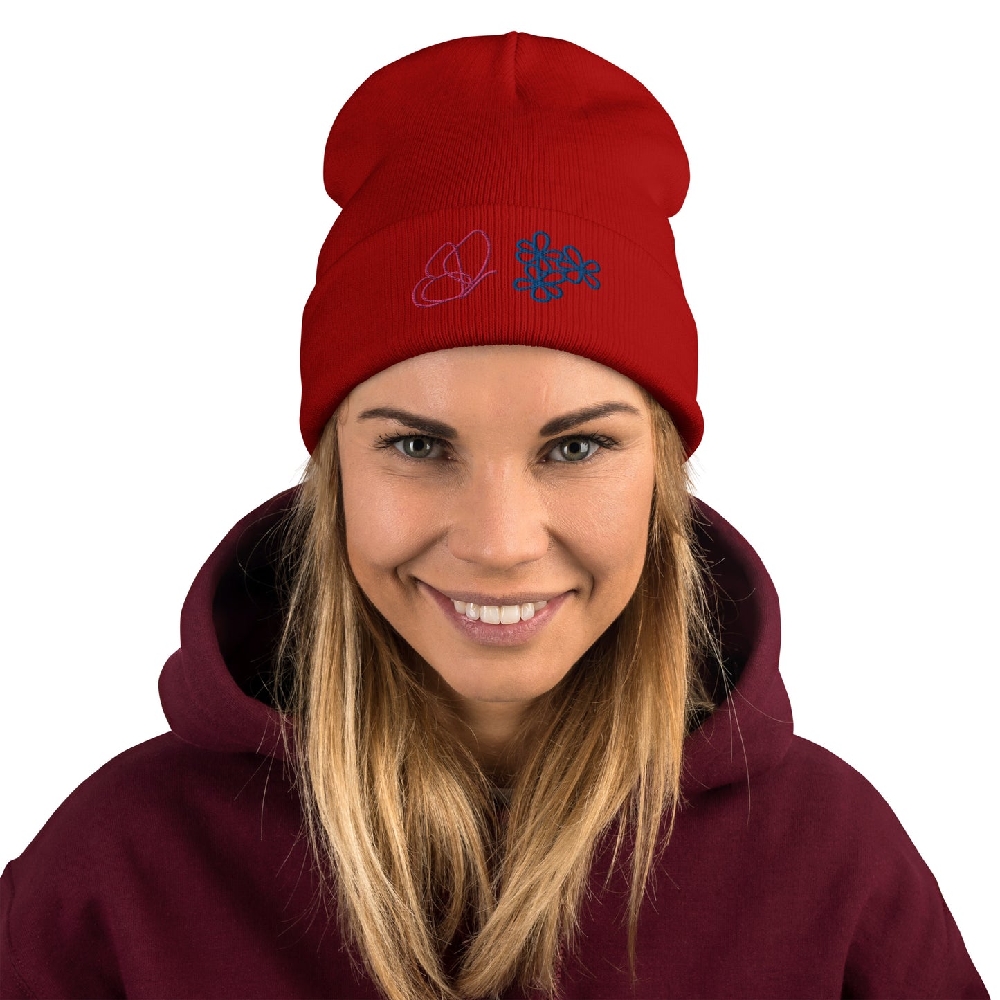 Butterfly Embroidered Beanie (NS042)