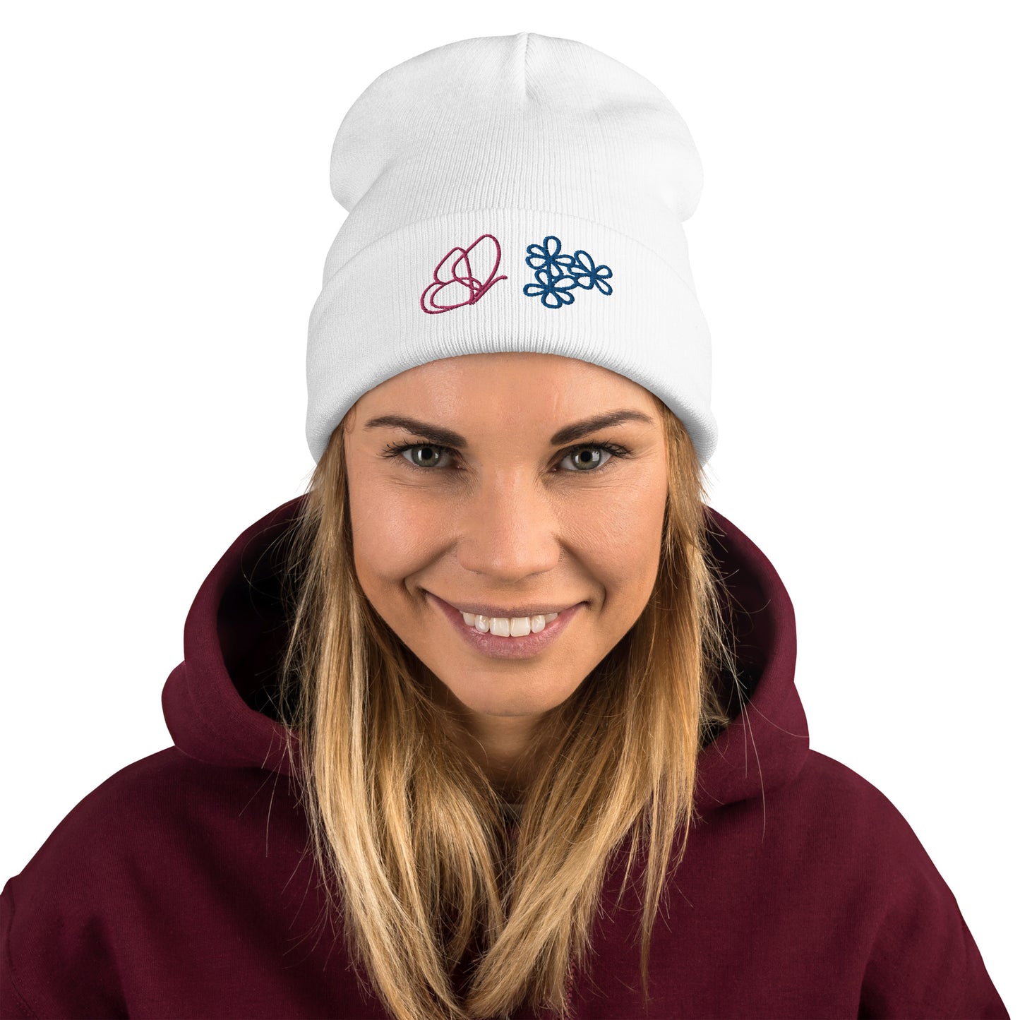 Butterfly Embroidered Beanie (NS042)