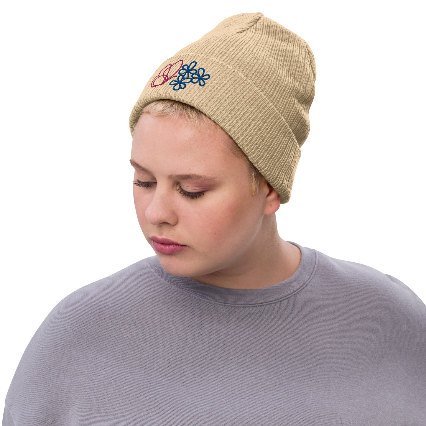 Butterfly Ribbed Knit Beanie (NS054)