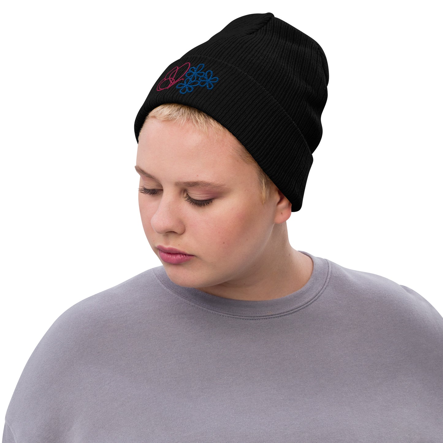 Butterfly Ribbed Knit Beanie (NS054)