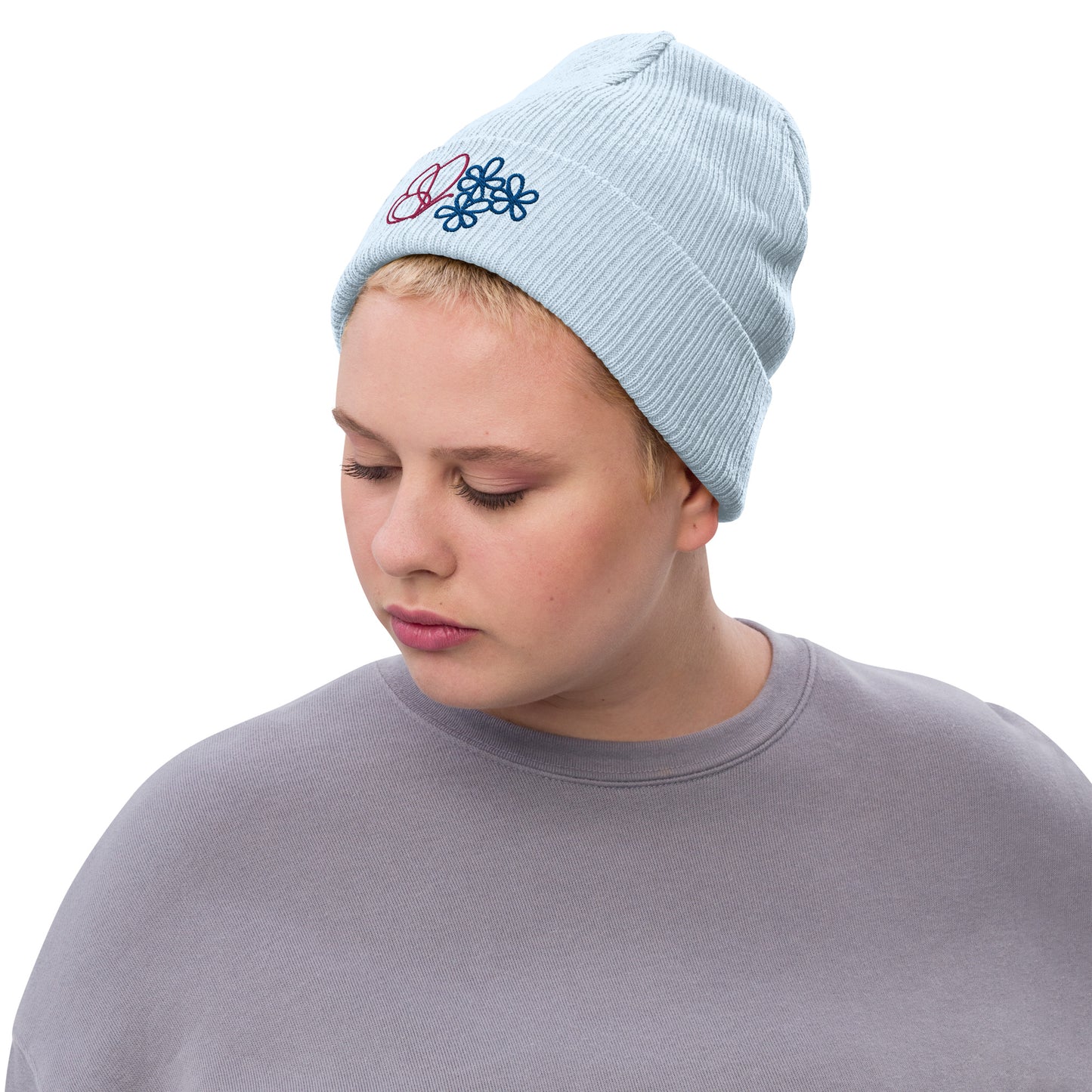Butterfly Ribbed Knit Beanie (NS054)
