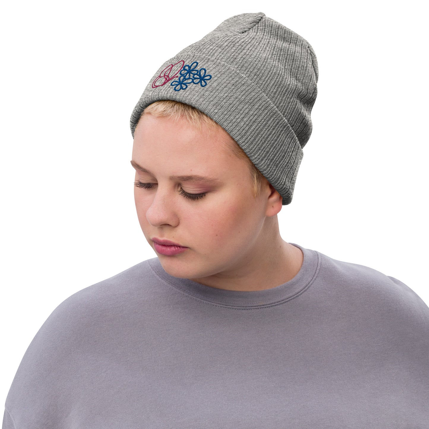 Butterfly Ribbed Knit Beanie (NS054)