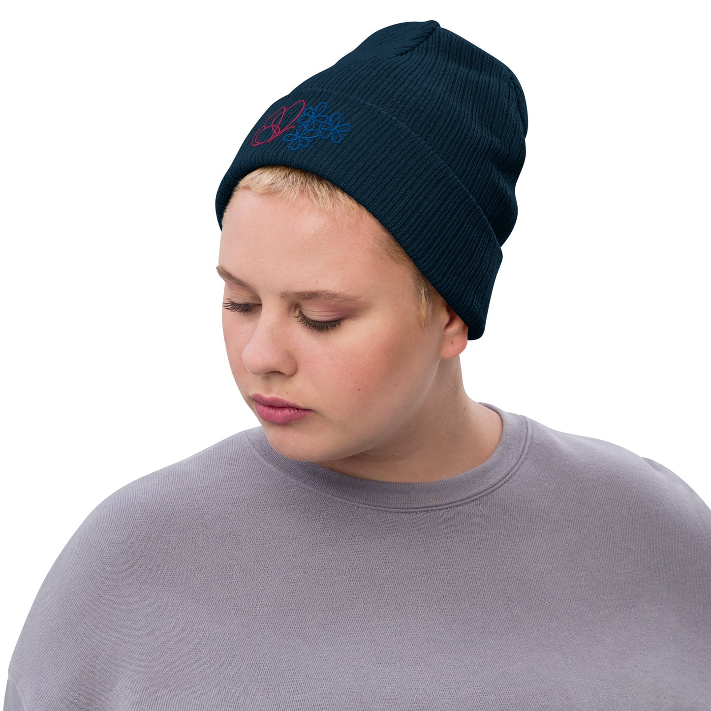 Butterfly Ribbed Knit Beanie (NS054)